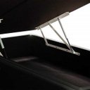 Ver imagem 2 de Base Box Baú King Bipartido Belos Sonhos Suede Preto 41x193x203