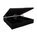 Ver imagem 1 de Base Box Baú King Bipartido Belos Sonhos Suede Preto 41x193x203