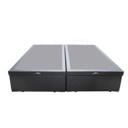 Base Box Baú Queen Bipartido Belos Sonhos Sintético Cinza 41x158x198 - 3