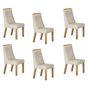 Kit de 6 Cadeiras para Sala de Jantar Dora