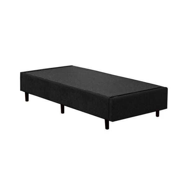 Base Box Solteiro Belos Sonhos Suede Preto 40x88x188 - 1