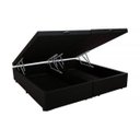 Ver imagem 1 de Base Box Baú King Bipartido Belos Sonhos Suede Preto 49x193x203