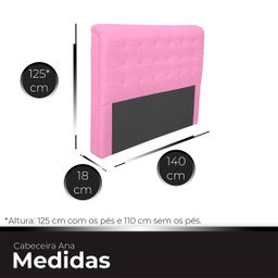 Cabeceira Casal de Cama Box Estofada Ana 140 Cm Veludo - 6