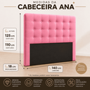 Ver imagem 2 de Cabeceira Casal 140 cm Estofada Ana Veludo para Cama Box