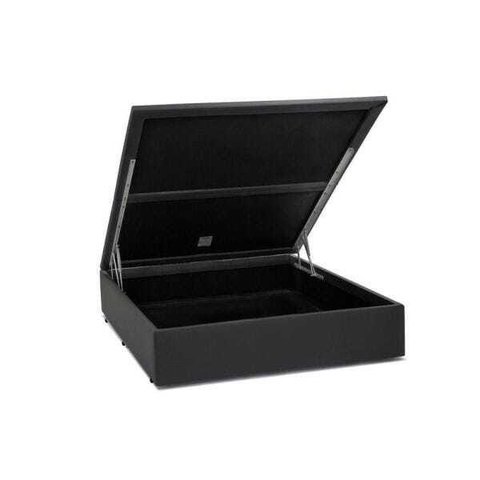 Base Box Baú Viúva Belos Sonhos Sintético Cinza 49x128x188