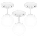 Ver imagem 1 de Kit 3 Lustre Plafon Orby Branco 23x14 cm