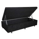 Ver imagem 1 de Base Box Baú Solteirão Belos Sonhos Suede Preto 49x96x203