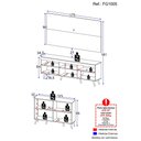 Ver imagem 4 de Conjunto Sala de Estar Rack/Painel TV/Aparador Multimóveis Sofia FG1005 Preto/Natural