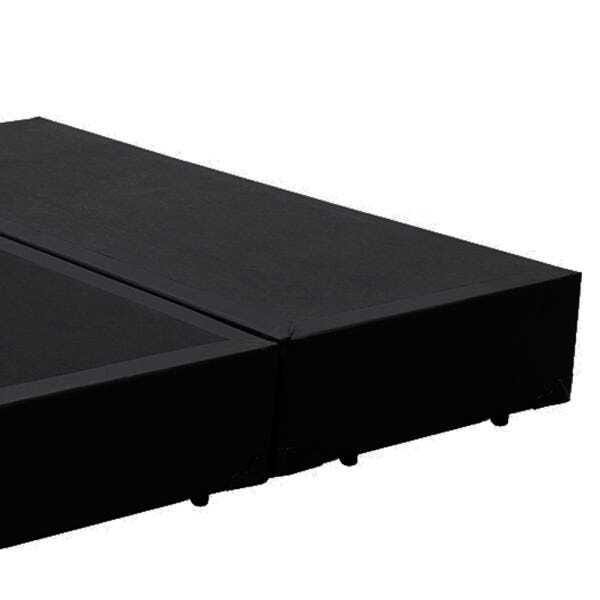Base Box Queen Bipartido Belos Sonhos Sintético Preto 40x158x198 - 2