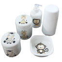 Ver imagem 2 de Kit Higiene Bebê 6 Pçs Safari - Tudo Porcelana Tp Decorada