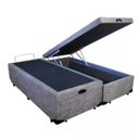 Ver imagem 2 de Base Box Baú Queen Bipartido Belos Sonhos Suede Cinza 41x158x198