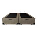 Ver imagem 3 de Base Box Baú Queen Bipartido Belos Sonhos Suede Bege 41x158x198
