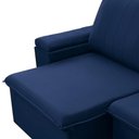 Ver imagem 1 de Sofá 3 Lugares Retrátil Reclinável para Sala 225cm Malfati F04 Veludo Azul - Lyam Decor