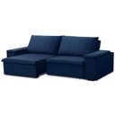 Ver imagem 2 de Sofá 3 Lugares Retrátil Reclinável para Sala 225cm Malfati F04 Veludo Azul - Lyam Decor