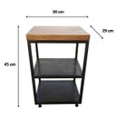 Ver imagem 5 de Banco Sapateira Estilo Industrial (tam P) - 2 Prateleiras de Ferro e Assento de Madeira