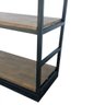 Estante Industrial com 4 Prateleiras de Madeira em Imbuia e Estrutura de Ferro em Preto - 4