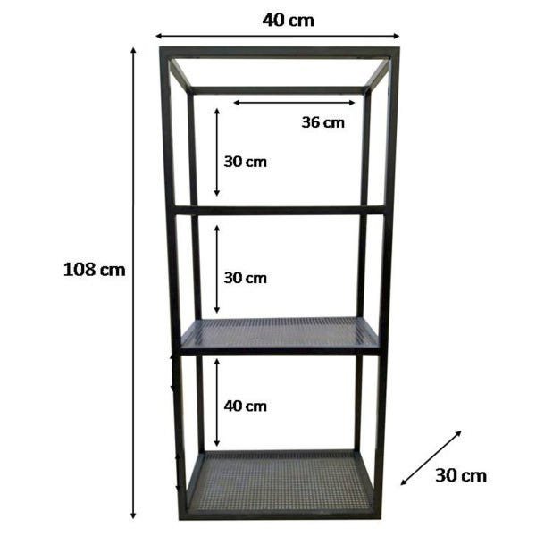 Estante Suporte de Ferro com 3 Prateleiras - 4
