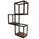 Ver imagem 4 de Nicho de Parede Estilo Industrial Ferro e Madeira Modelo 08