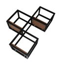 Ver imagem 2 de Nicho de Parede Estilo Industrial Ferro e Madeira Modelo 08