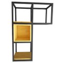 Ver imagem 1 de Nicho de Parede Estilo Industrial Ferro e Madeira Modelo 12