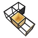 Ver imagem 3 de Nicho de Parede Estilo Industrial Ferro e Madeira Modelo 12
