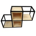 Ver imagem 4 de Nicho Industrial Linha Tetris - Ferro e Madeira – Modelo 16