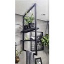 Ver imagem 4 de Suporte Estilo Industrial de Banheiro para Toalhas com 2 Prateleiras de Chapa de Ferro