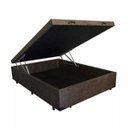 Ver imagem 1 de Base Box Baú Viúva Belos Sonhos Suede Marrom 41x128x188