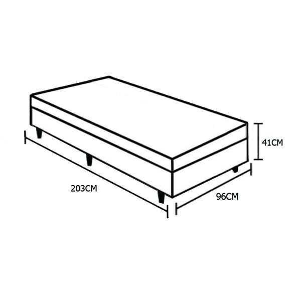 Base Box Baú Solteirão Belos Sonhos Suede Marrom 41x96x203 - 4