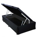 Ver imagem 1 de Base Box Baú Solteiro Belos Sonhos Sintético Preto 41x88x188