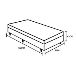 Base Box Baú Solteiro Belos Sonhos Suede Preto 41x88x188 - 3