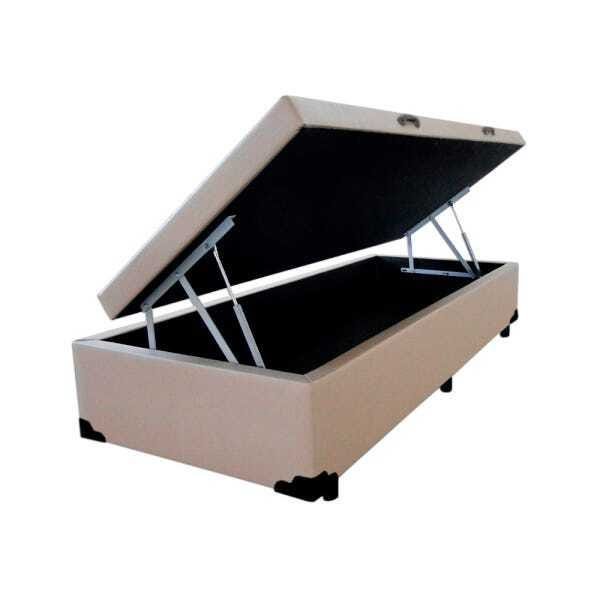 Base Box Baú Solteiro Belos Sonhos Sintético Bege 41x78x188 - 2