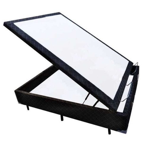 Base Box Baú Viúva Belos Sonhos Poliéster Preto 49x128x188