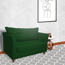 Namoradeira Decorativa Isis Pés Trapézio Suede Verde - DS Estofados - 2