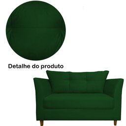 Namoradeira Decorativa Isis Pés Trapézio Suede Verde - DS Estofados - 5