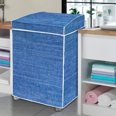 Capa de Máquina de Lavar Estampa Jeans