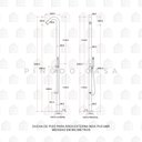 Ver imagem 6 de Ducha de Piso Para Área Externa Aço Inox 304 Pucumã Pingoo.casa - Prata Escovado