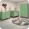 Quarto de Bebê Berço + Cômoda + Guarda Roupa Isis:verde Botânico - 2
