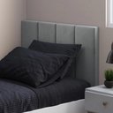 Ver imagem 1 de Cabeceira Solteiro Laura 0,90 Almofadada Cinza