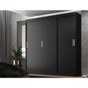 Ver imagem 4 de Guarda Roupas Casal Lisboa 3 Portas de Correr e 2 Gavetas - Black Black