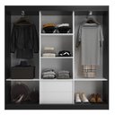 Ver imagem 2 de Guarda Roupas Casal Lisboa 3 Portas de Correr e 2 Gavetas - Black Black