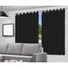 Cortina Blackout Preto - 200x140cm - com Alça para Varão - 2