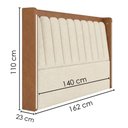 Ver imagem 3 de Cabeceira Casal 140 cm Lumina LED com Frame Boucle Tca 310 Corino Tcs 727 Peer