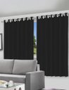 Ver imagem 2 de Cortina Blackout Preto com Ilhós - 200x140cm