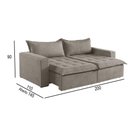 Ver imagem 4 de Sofá Cama 2 Lugares Retrátil Reclinável Linho M-184 Martins Bege