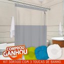 Ver imagem 1 de Cortina de Box Cinza com Visor com Gancho