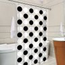 Cortina De Box Estampada Balls Preto E Branco - 1