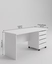 Ver imagem 6 de Mesa Notebook Diretor com Gaveteiro 150cm Branca