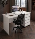 Ver imagem 4 de Mesa Notebook Diretor com Gaveteiro 150cm Branca