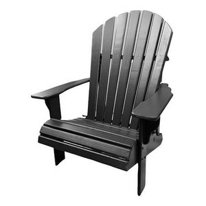 Cadeira Adirondack Pavão Piscina Externa Preto Black